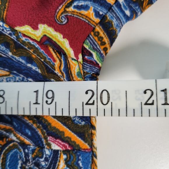 Valerie Stevens Bell Sleeve Paisley Top Medium - Picture 8 of 9